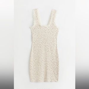 Lace-trimmed Ribbed Dress H&M